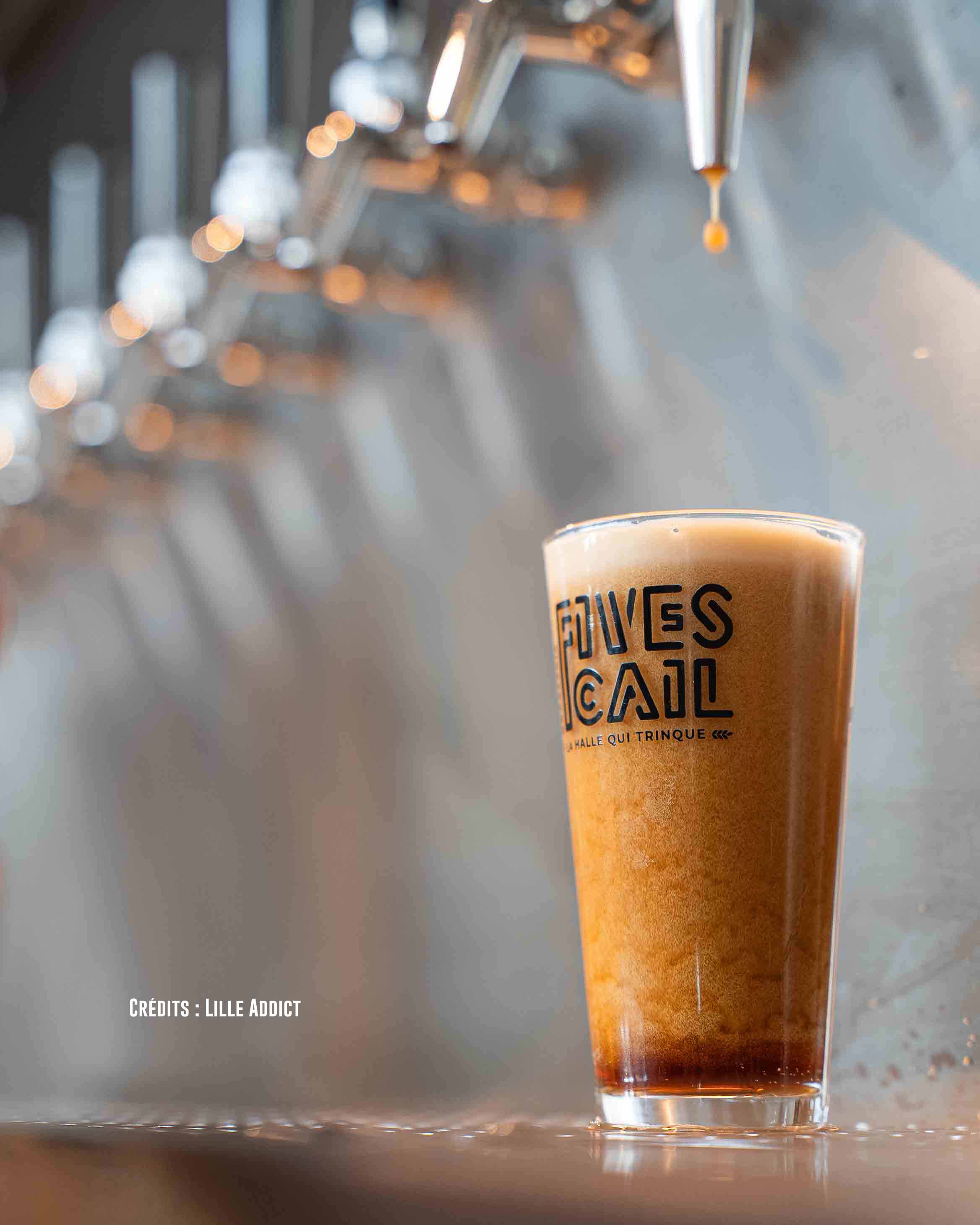 Verre de bière à Fives Cail à Lille