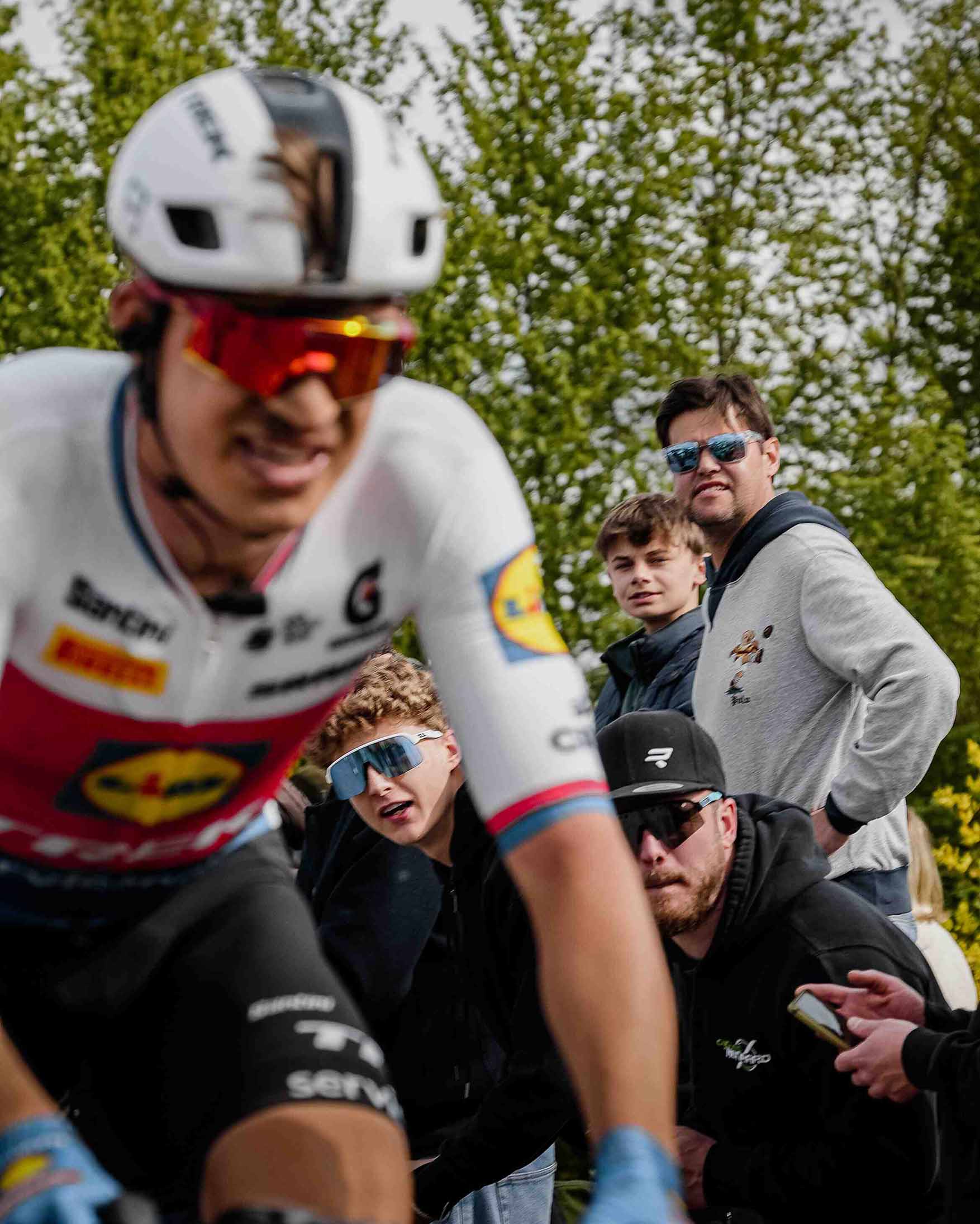 Coureur cycliste lors de Paris-Roubaix