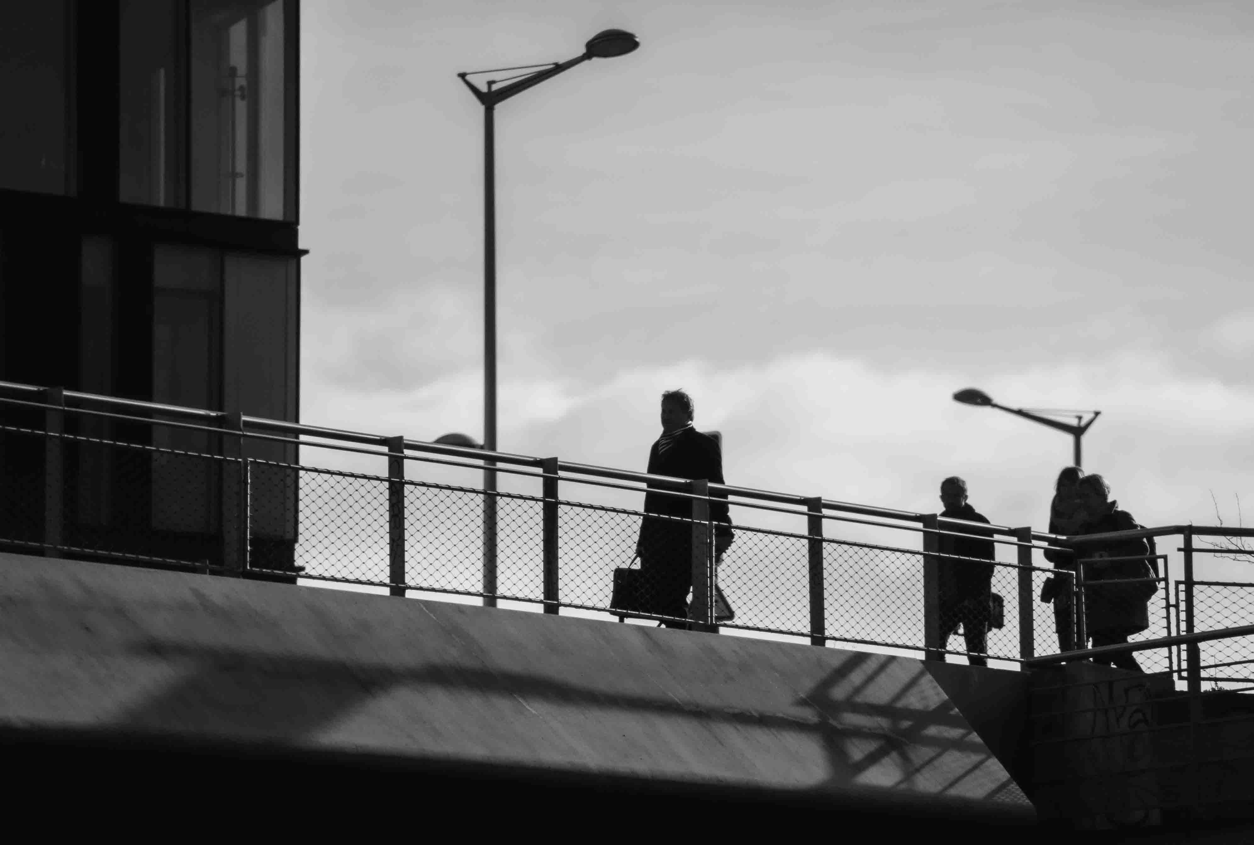 Travailleurs dans une scène de rue à Lille
