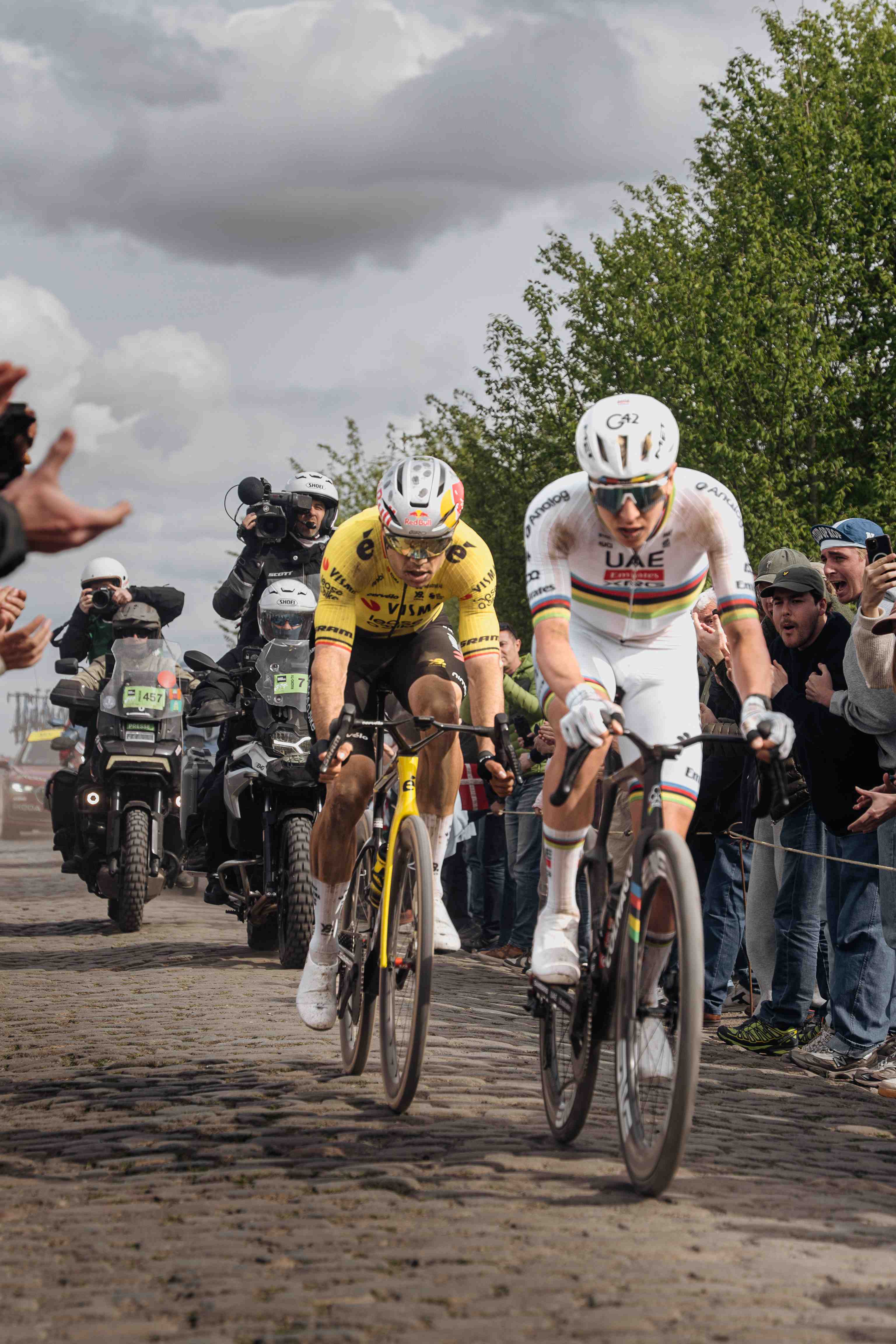 Tadej Pogačar lors de Paris-Roubaix