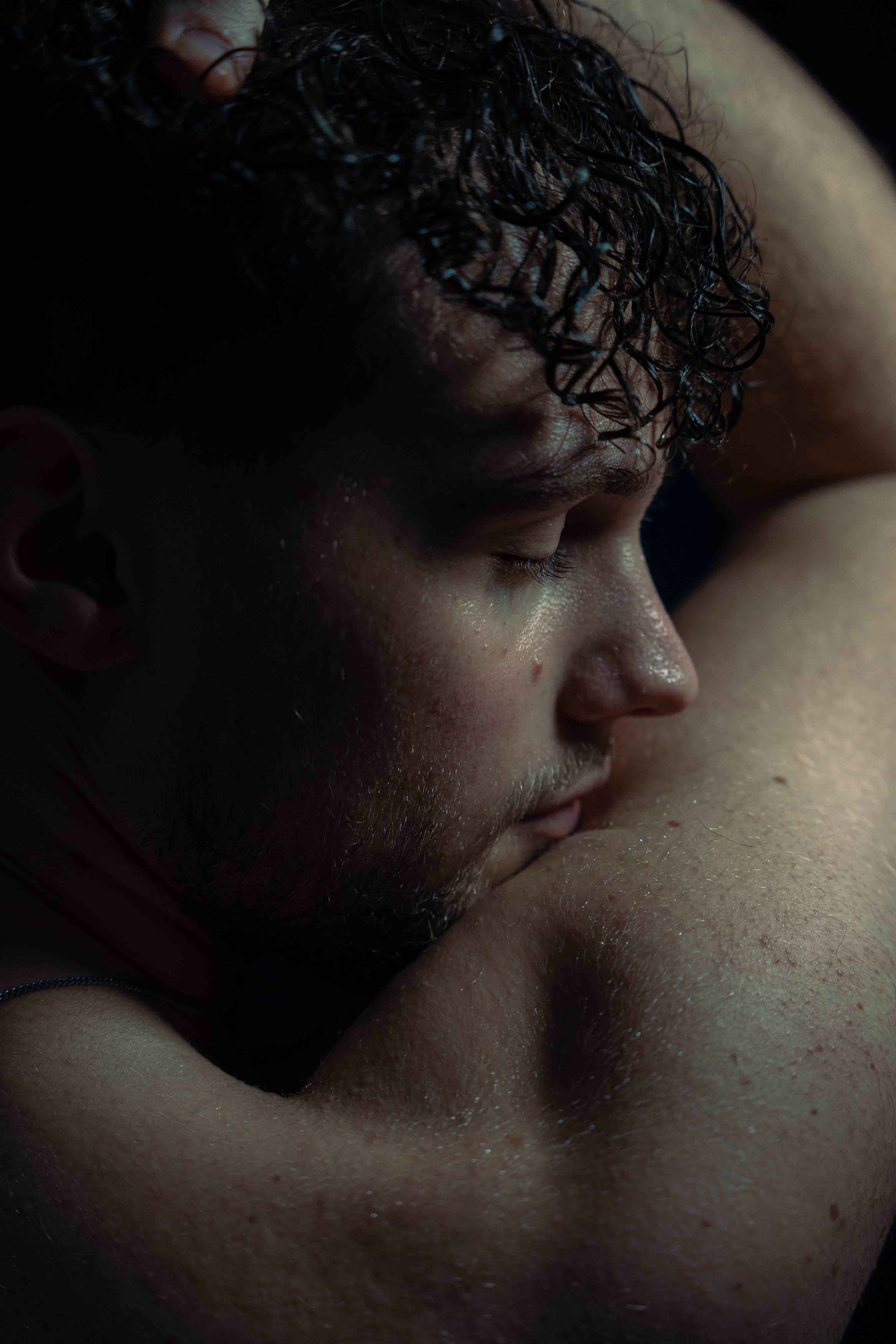 Portrait rapproché d'un homme